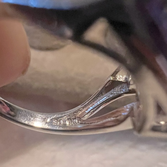 Genuine Gemstones Unique Creations Sterling Colored Bar Modernist .925 Ring - Picture 8 of 9